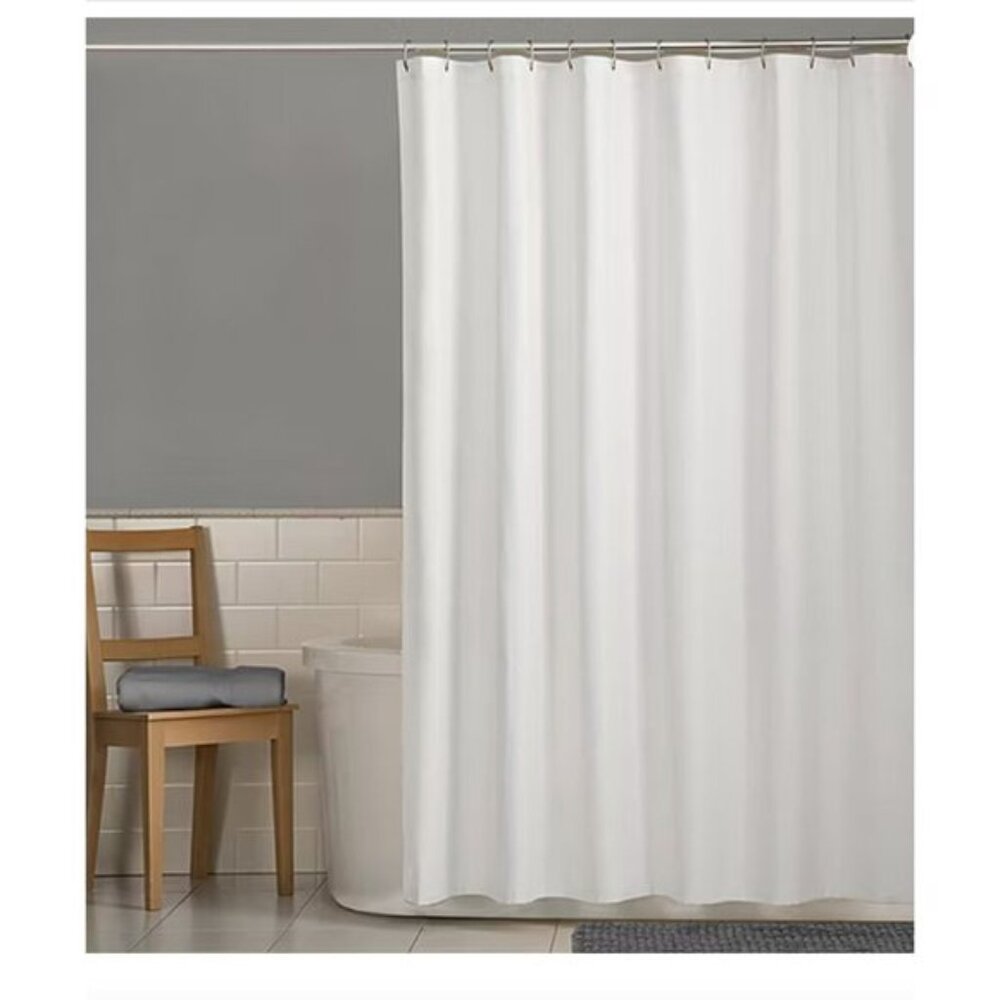 Maytex Zenna Home Fabric Shower Curtain Liner White 70in x 71in